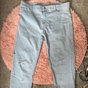 Light wash jeans